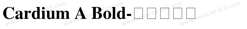 Cardium A Bold字体转换